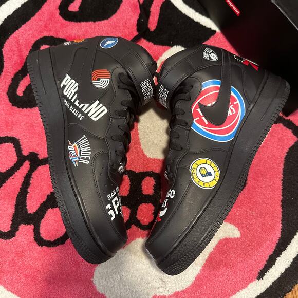 Nike Air Force 1 Mid Supreme NBA Black – Size 11.5 – Brand New main image 10